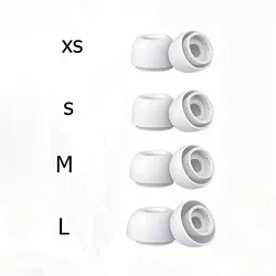 Premium Soft Silicone Non - Slip Ear Tips with Noise Reduction Holes (XS S M L 1Pair)
