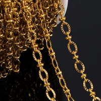 No Fade 2Meters Stainless Steel Radial Line Metal Beads Chain Embossing Bracelet Chain Bulk Jewelry Making DIY Necklace Supplies 2