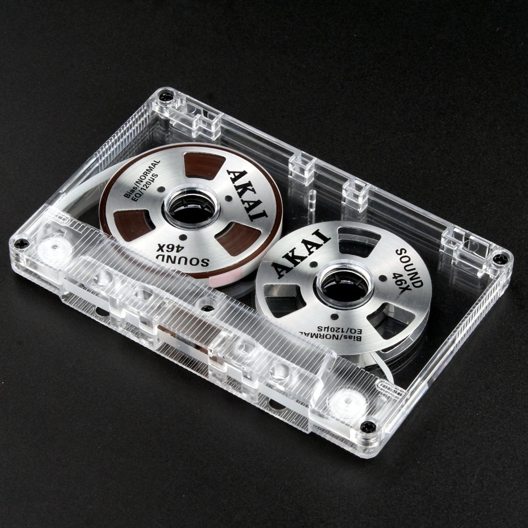 Diy Homemade Audio Gravação Cassette Tape Alumínio Reel 46 Min Blank
