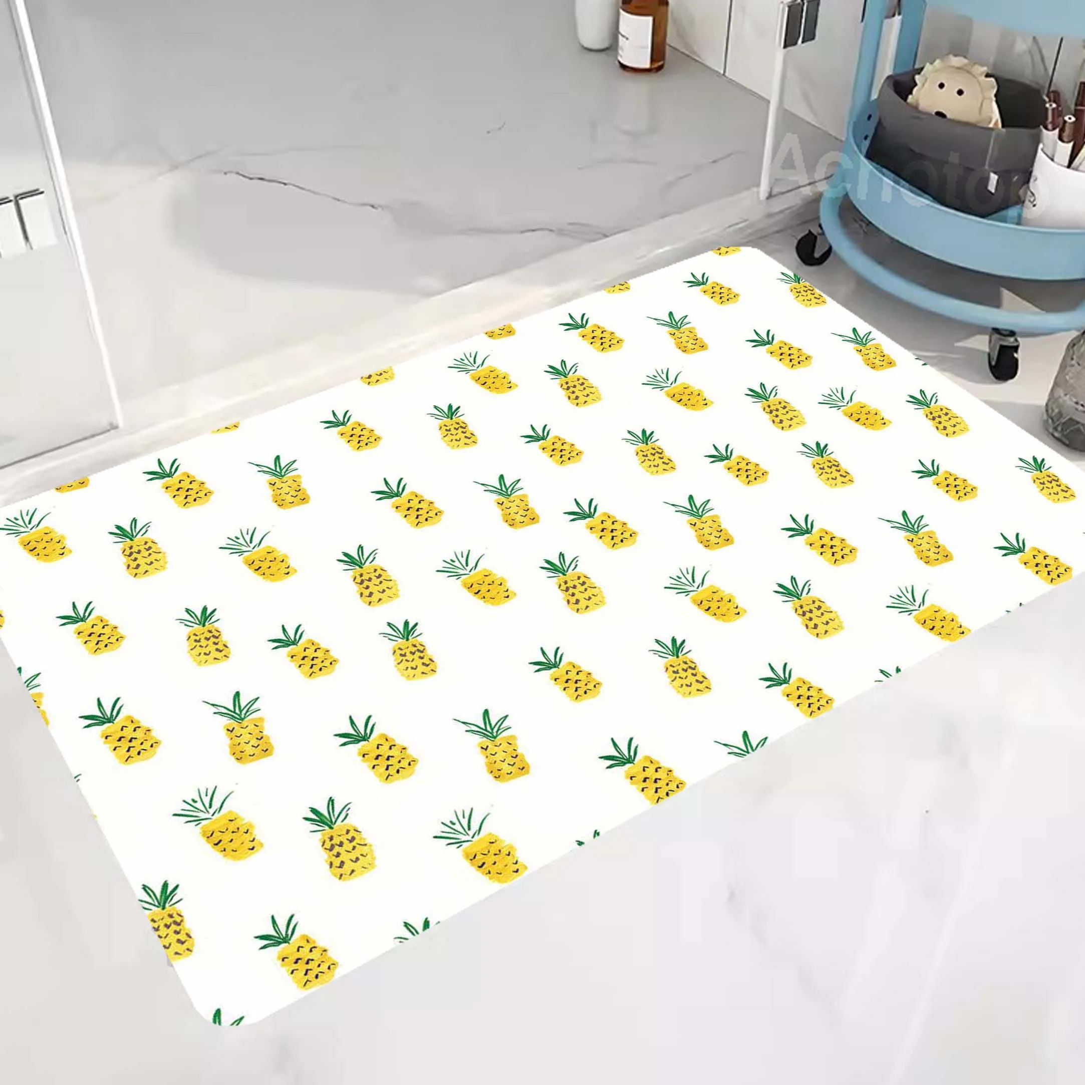 

Fruit Chart Style Living Room Carpet Absorbent Non-slip Carpet For Household Use Heat Insulation Diatom Floor Mat 50x120cm