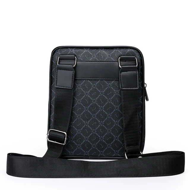 Men's Small Business Style PU Leather Crossbody Bag