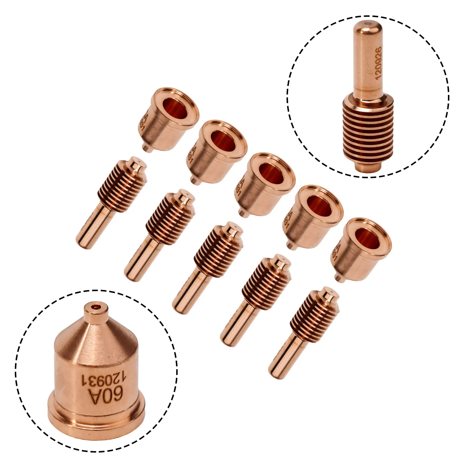

Efficiently Cut Through A Variety Of Metals With 120926 Nozzles and 120931 Electrodes for 1250 Plasma Cutter (10pcs)