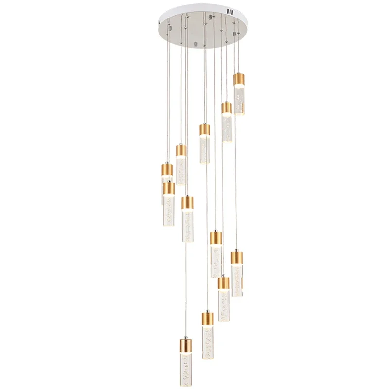 

Customized High Quality Modern Creative Design Hotel Lobby Gold Metal Luxury Led Crystal Chandeliers