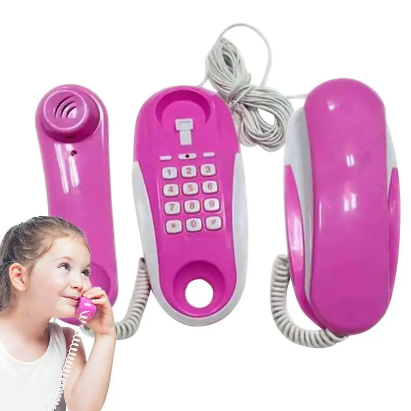 Kid Phone Toy Pretend Play Telephone With Real Ring Sounds Simulation Phone Kids Infant Early Educational Vocal Toys Kids Gifts