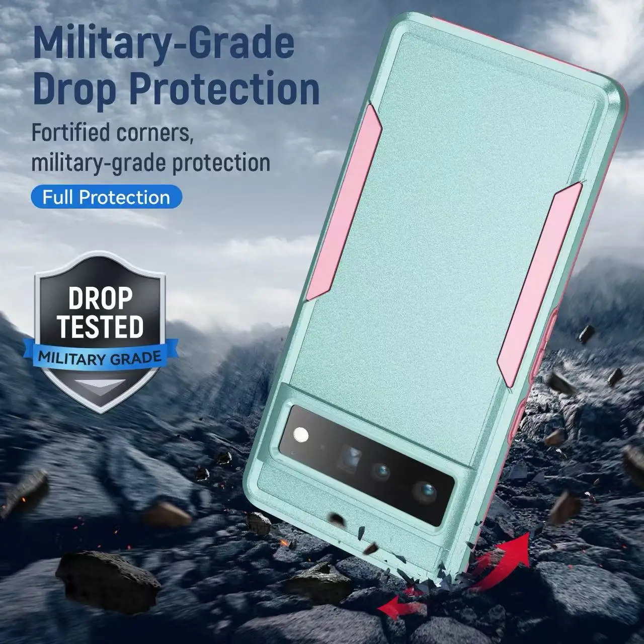 Heavy Duty Shockproof Anti-Scratch Rugged Protective Case with Full Cover