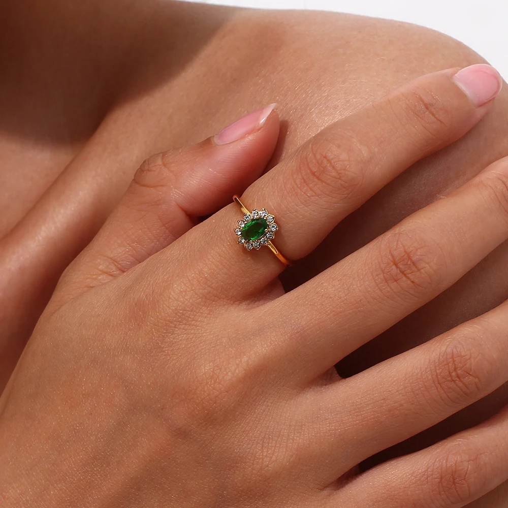 Buy Silver Green Stone Ring, Dark Green Oval Aventurine Big Stone Ring, Gemstone  Ring, Natural Stone Ring, Gift for Her, Handmade Birthday Gift Online in  India - Etsy