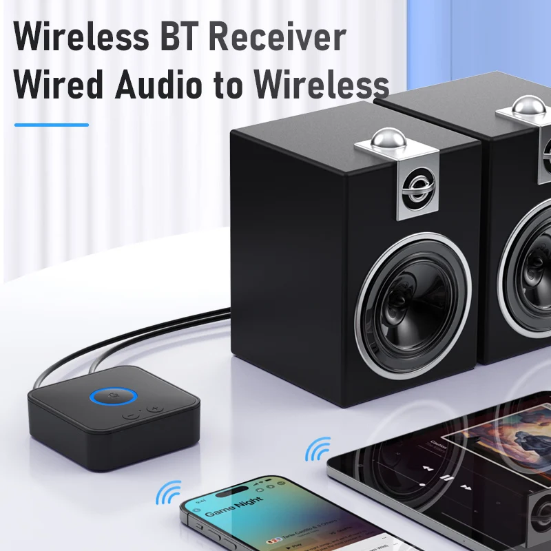 KEBIDUMEI 블루투스 6.0 오디오 수신기 송신기 3.5mm 잭 2RCA HIFI 음악 자동차 스피커 PC 용 듀얼 스트림 무선 어댑터,Bluetooth 6.0 Audio Receiver Transmit