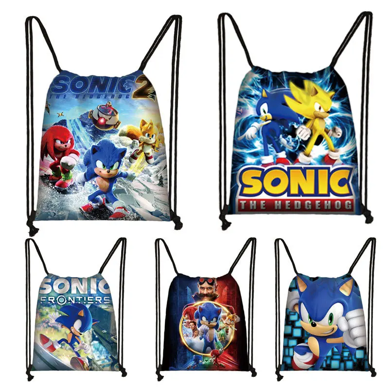 

New 2023 Sonic Color Travel Storage Drawstring Pocket Surrounding Polyester Convenient Drawstring Shoulder Bag Backpack Bag