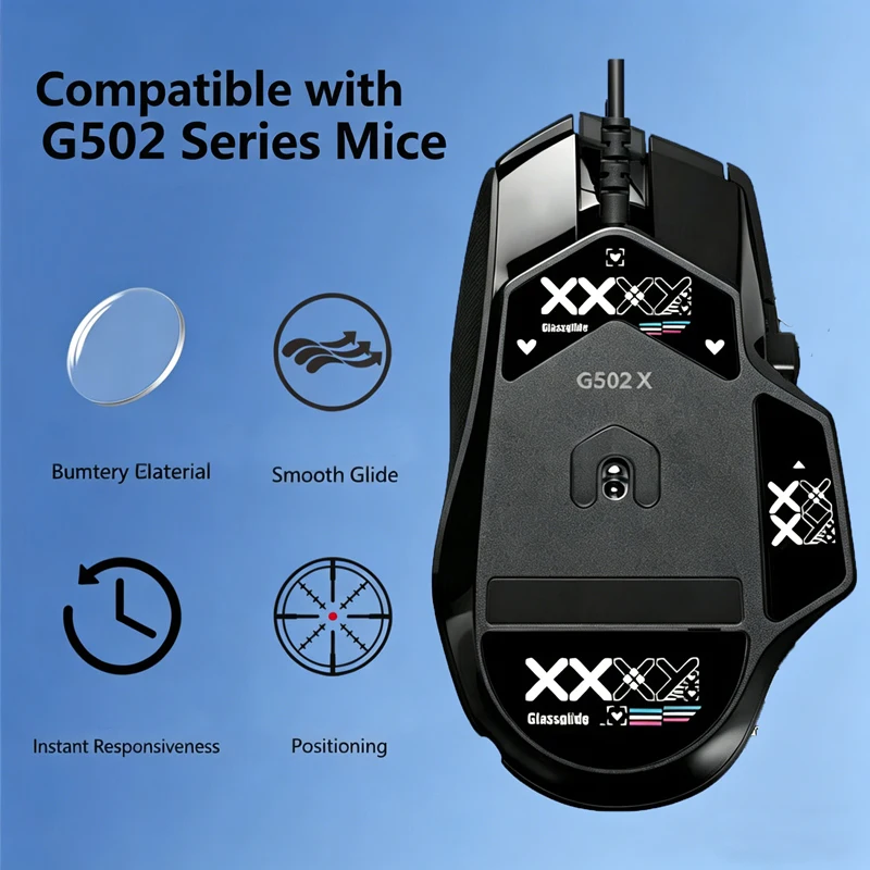 로지텍 G502 X 유선 / G502 X 무선 게이밍 마우스 피트 교체용 유리 마우스 스키트 피트