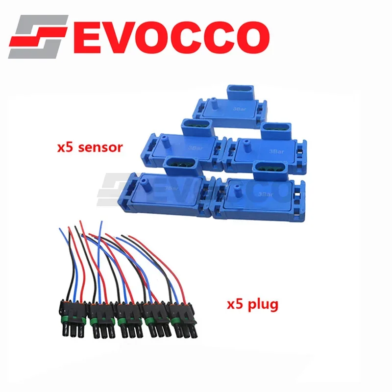 Promozione 5 Pcs-Nuovo Per Gm Stile 3Bar 3 Barra Sensore Map Per Elettromotrice Motec Megasquirt Con Spina 12223861 16040749