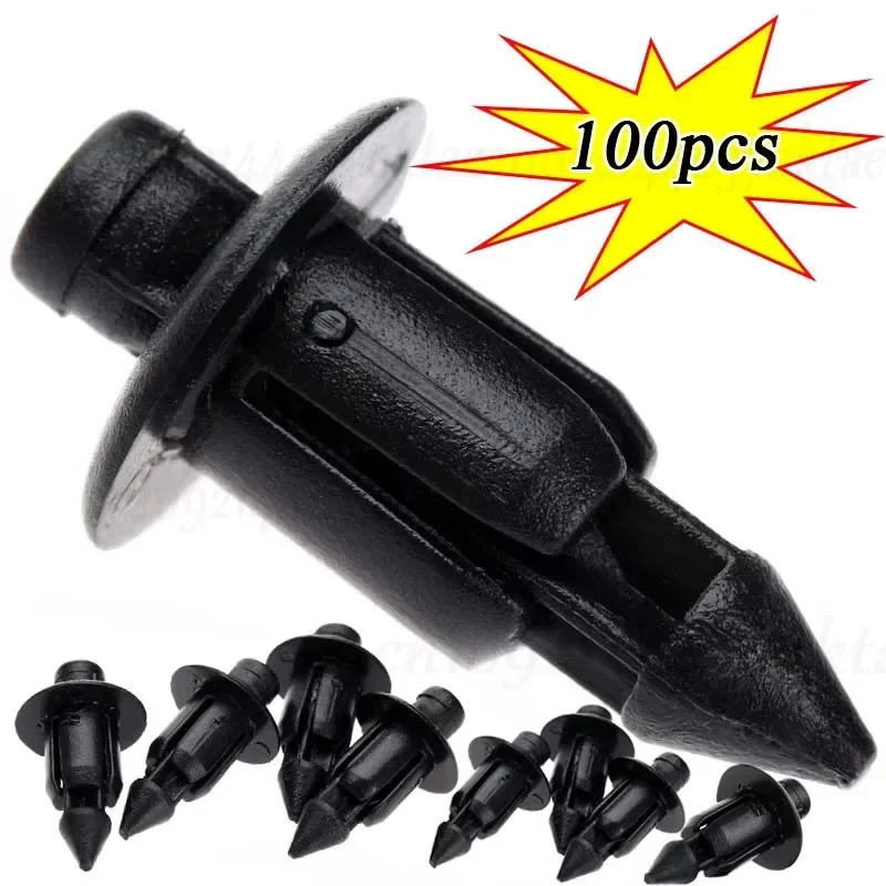 Motorcycle Fairing Rivet Fastener Clips Universal Black Plastic