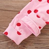 Spring Fall Cotton Newborn Baby Girl Clothes 0-3 Months Polka Dot Unisex Infant Clothes Set Boy 3-piece Clothing With Hat 5