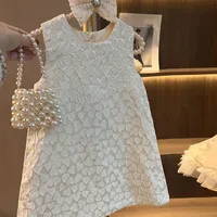 Fille princesse Tweed robes classiques mode enfants Vintage bébé tenue décontracté robes 1-8 ans enfants vêtements de cérémonie 3