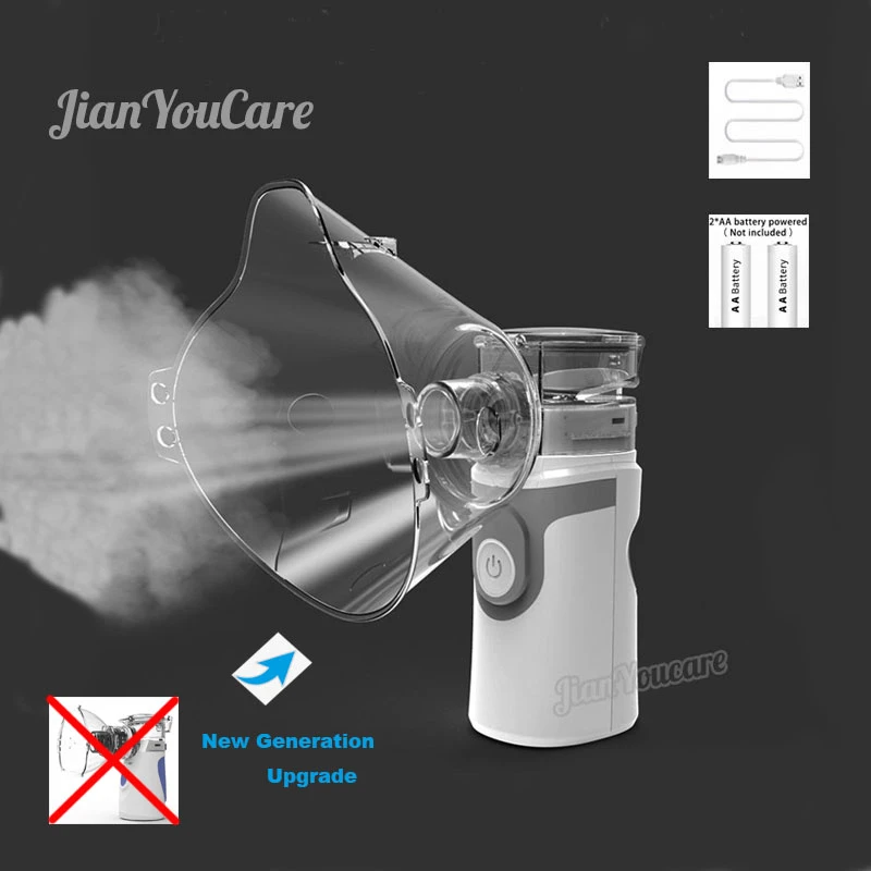 JianYouCare Handheld portable Inhale Nebulizer Mesh atomizer silent inhaler nebuliser inhalator kids adult nebulizador portatil Mesh Nebulizer Medical Nebulizer Asthma Inhaler Spacer