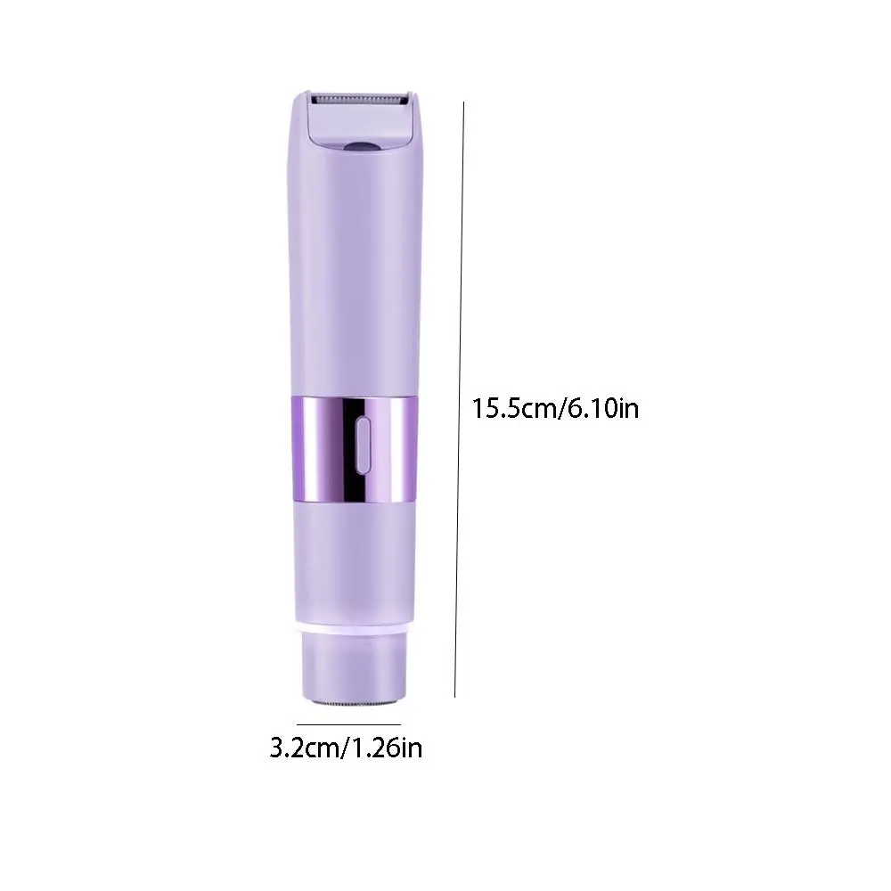 2 in 1 USB Rechargeable Electric Razor Double Head Waterproof Women Shaver Cordless Hair Trimmer For Underarm Face Leg