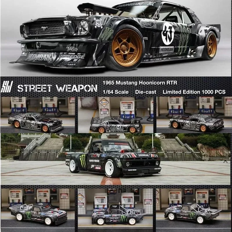 ミニカー 1/64 Street weapon honitruck Street Weapon 1:64 Model Car Ford 1965 Mustang Hoonicorn