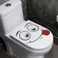 Cartoon Face Wall Stickers Self-adhesive Waterproof Moisture-proof Toilet Stickers Creative Refrigerator Stickers Decor 5