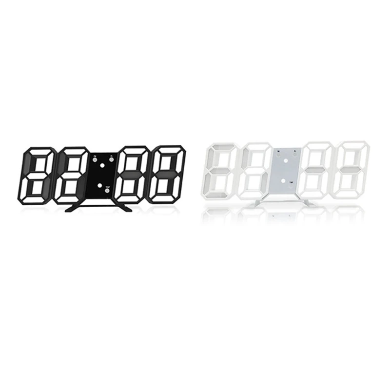 

3D LED Wall Clock with 12/24 Hour Display Brightness to Adjust for Office Home
