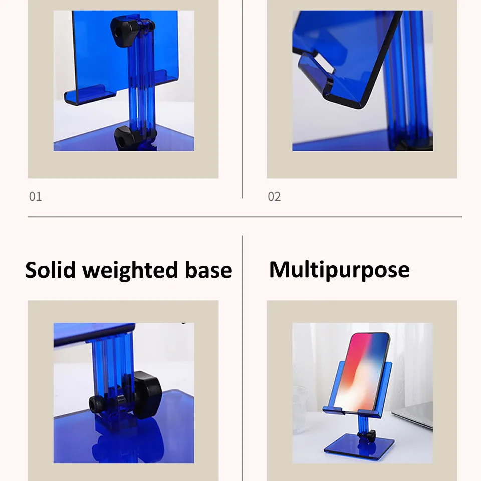 Tablet Stand OUTMIX Acrylic Desktop Adjustable Folding Transparent Holder for Mi Pad 4 Samsung iPad Pro Air Mini 12.9 Support