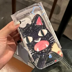 Kawaii Kitten Clear TPU Cartoon Phone Case for iPhone 15 Plus (BA - P3758)