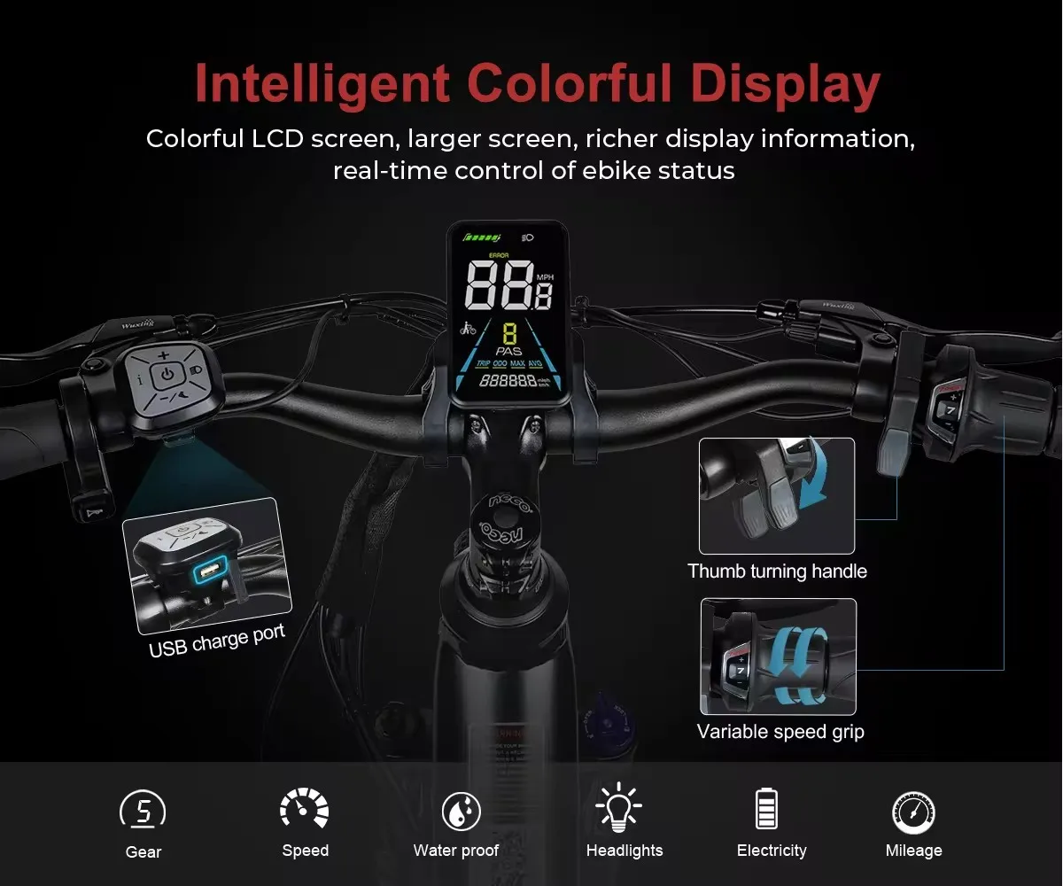 Electric Bicycle 750W Motor 36V 15AH 29 * 2.1 Ebike 21 Speed Adult Mountain Off Road Powerful Electric Bike