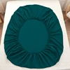 1pc solid color fitted sheet for bedroom 100%Polyeste Elastic Band Around bedding Fitted Sheet Only 30cm (excluding pillowcases) 4