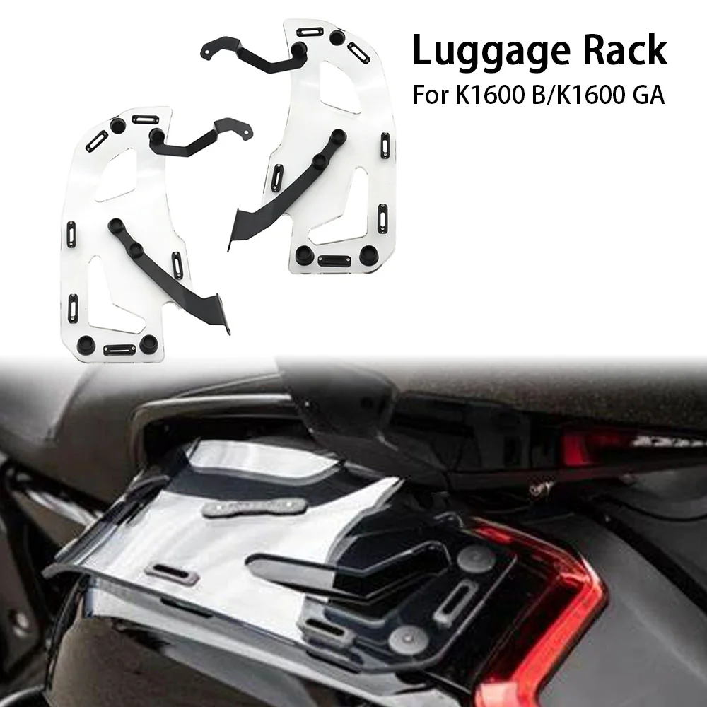 

For BMW K1600 Grand America 2017-UP Motorcycle Accessories Additional Luggage Rack On Side Panniers Pair Smoke Gray K1600 BAGGE