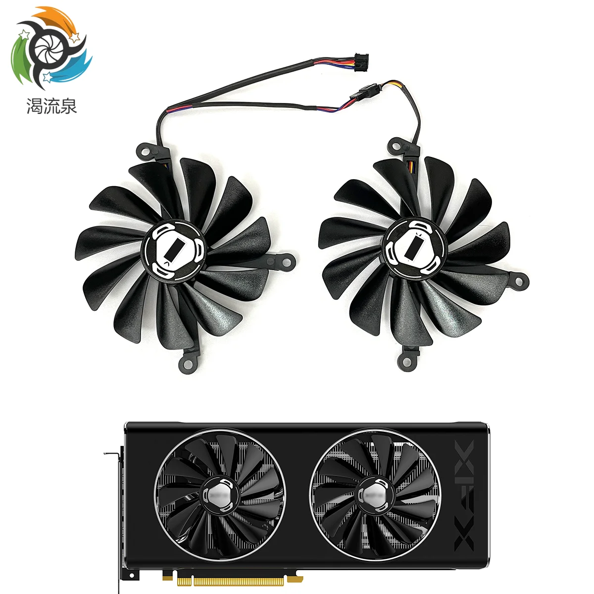 

New 95MM FDC10U12S9-C Cooling Fan For XFX Radeon RX 5700 5700XT 8GB DD THICC II Ultra Graphic Card Cooler Fan CF1010U12S