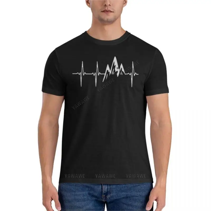 

MOUNTAIN IN MY HEARTBEAT T SHIRTEssential T-Shirt black t shirts for men men's short sleeve t shirts men graphic t shirts