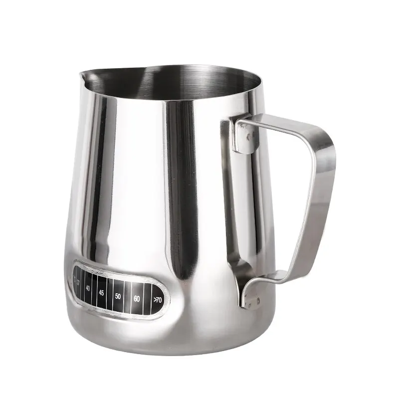 Metal Stainless Steel Measurements Thermometer Coffee Barista Milk Jug Temperatures milk frother jug milk frothing jug measuring cup