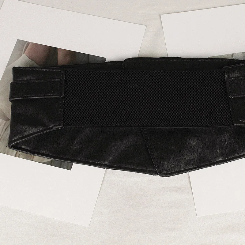 Decorative corset women's black extra wide waistband elastic elastic simple