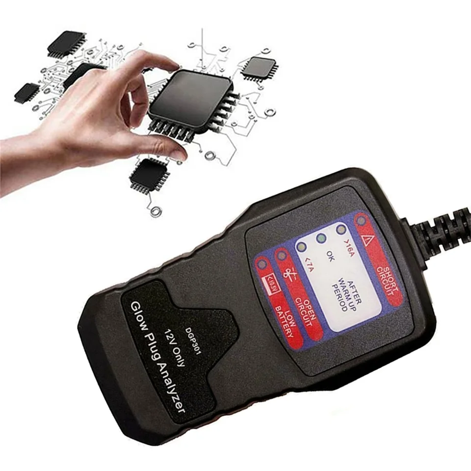 12V Automotive Glow Plug Analyzer Diesel Glow Plug Tester LED Diagnostic Tool Tester Rare