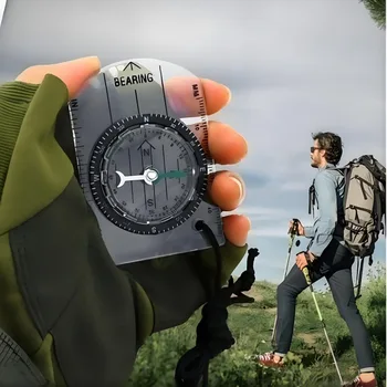 Portable Compass Map Ruler 1