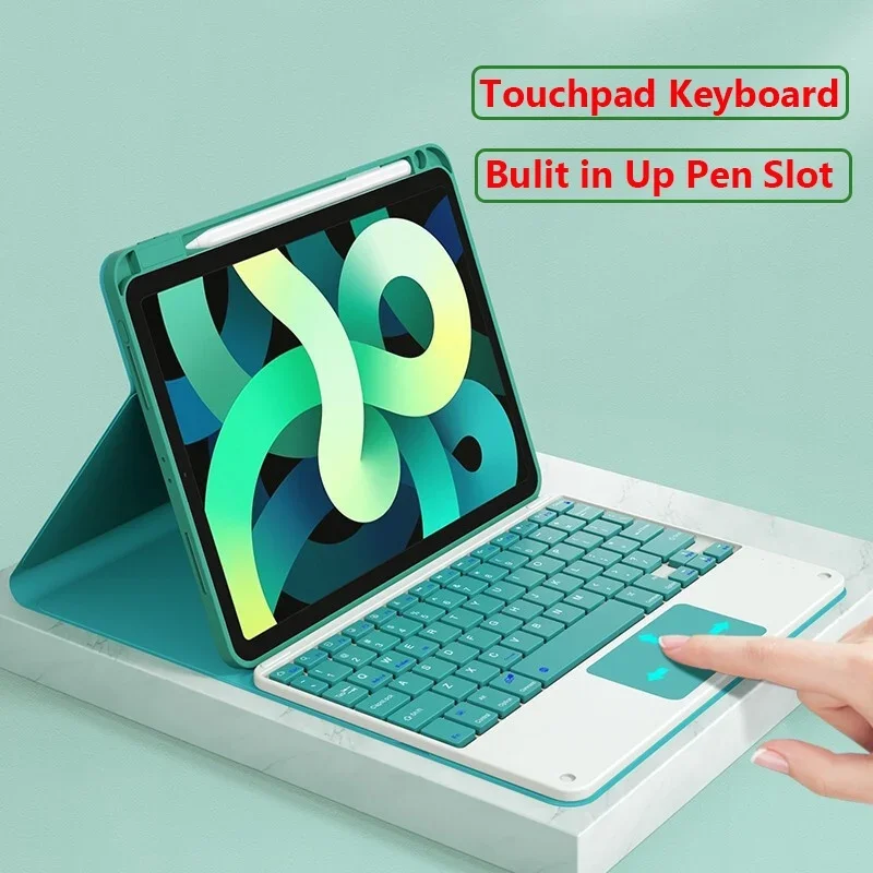 

Touchpad Keyboard with Leather Cover Case for Huawei Matepad 11 T10S T10 Pro 10.8 Matepad 10.4 2022 M6 10.8 Keyboard