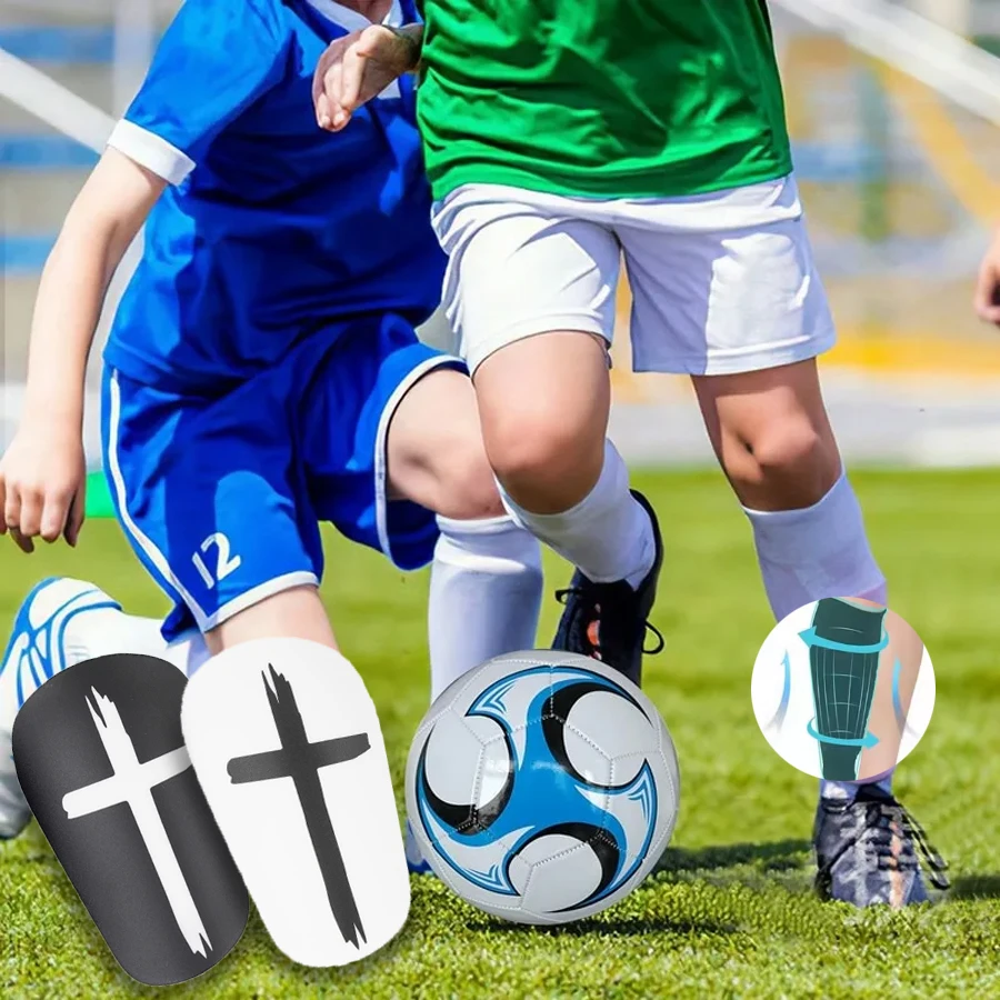 1 Pair Mini Football Shin Pad Soccer Training Leg Guard Protective Equipment Wear-resistant Absorbing Leg Protect