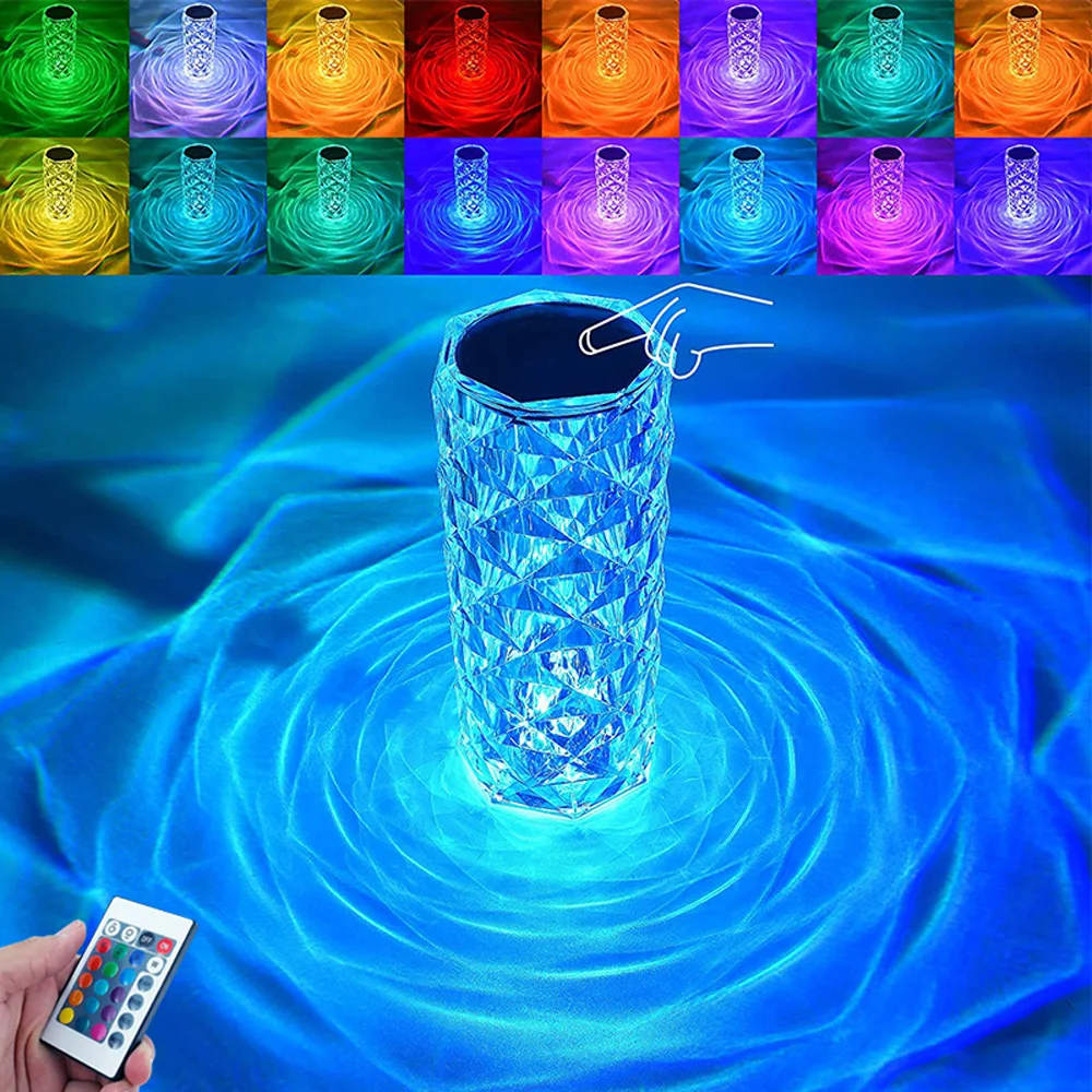 

Cheapify Dropshipping LED Crystal Table Lamp Rose Light