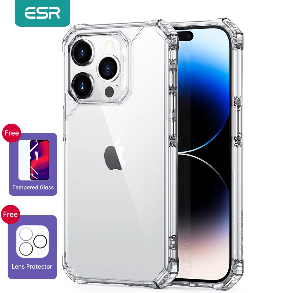 Custodia Esr Per Iphone 14 Plus Custodia Trasparente Antiurto Air Armor Per Iphone 14 Pro Max Cover Rigida Posteriore Trasparente Per 14 Pro
