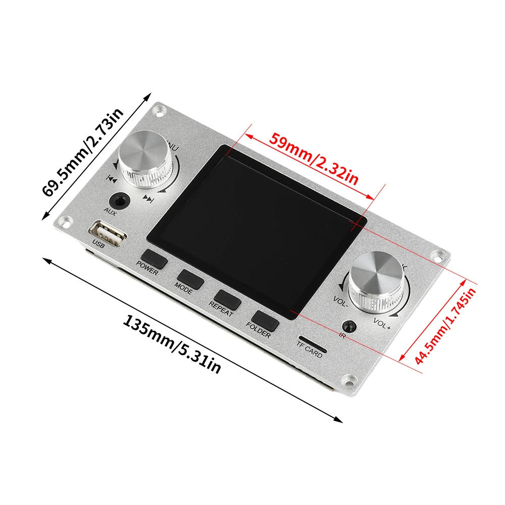 Multifunction Bluetooth Audio Decoder Hi-Fi Stereo Audio Decoder Module Support I2S Digital Output Player Equalizer