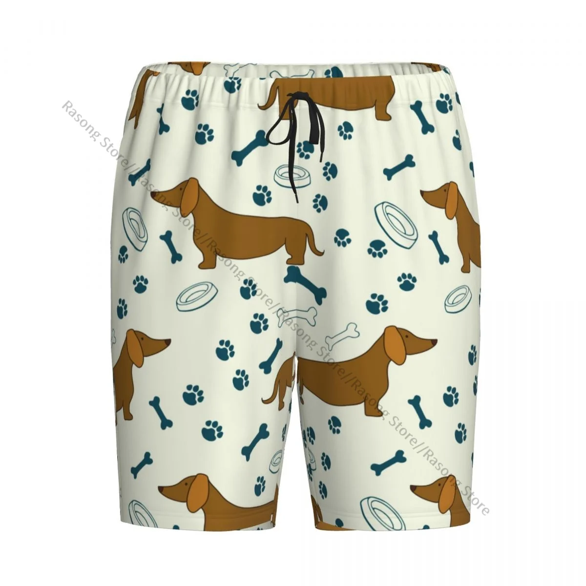 

Summer Shorts Pajamas for Men Cartoon Dog Dachshunds Pattern Loose Soft Short Pajama Pants