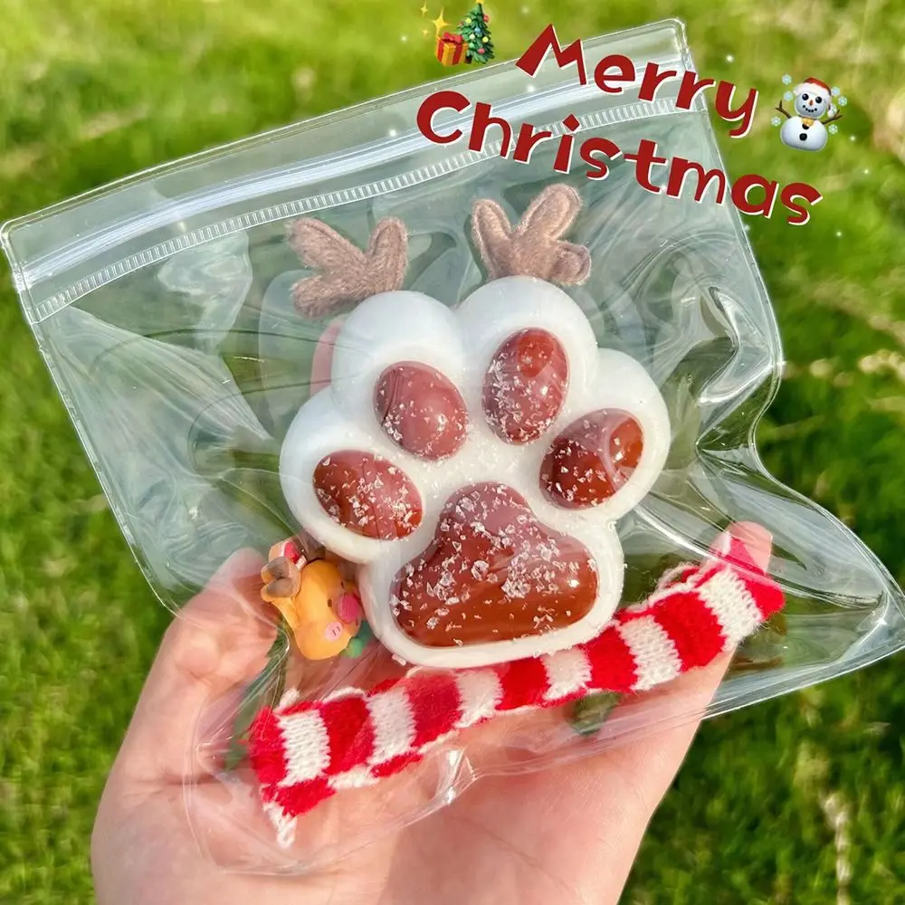 Novelty Squishy Squeeze Toy Slow Rebound Cat Paw Stretch Toys Bag Squeeze Decompression Toy Christmas Gift for Adult Kids 3