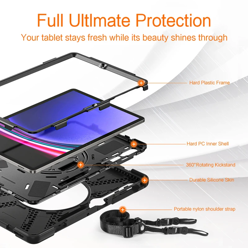 Heavy Duty Shockproof Kickstand Silicone Tablet Cover