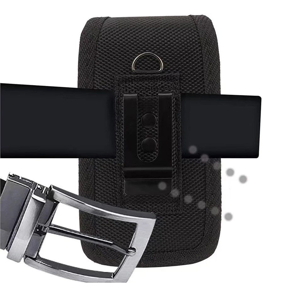 Portatelefono Da Cintura Uomo Custodia Con Clip Per Nokia 2720 V Flip Phone - Fondina Nera In Similpelle, Pratica Da Cintura O Anello Custodia Similpelle Nokia - Foto 8