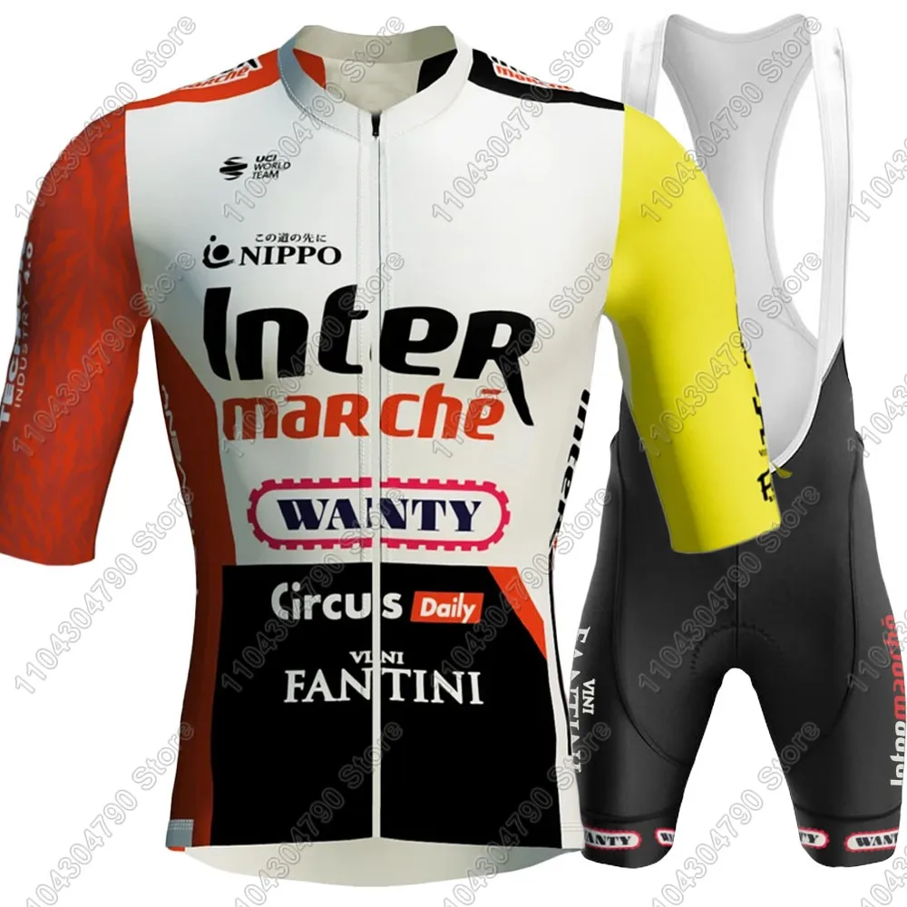 Team Wanty Cycling Jersey Set Mens Short Sleeve Belgium Clothing Road Bike Shirts Suit Bicycle Bib Shorts MTB Wear Maillot
