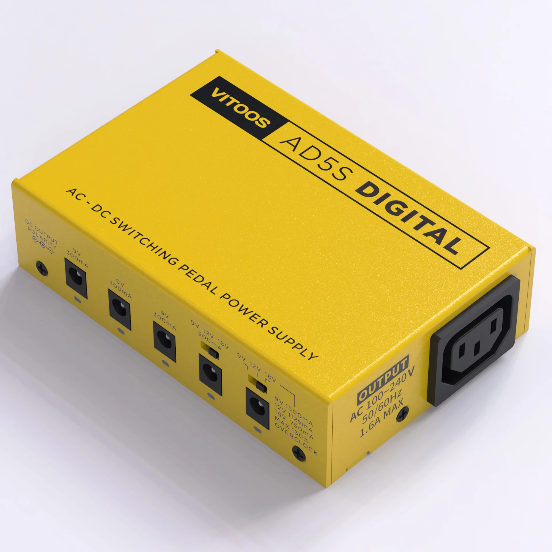 VITOOS AD5S DIGITAL effect pedal power supply fully isolated Filter ripple Noise reduction High Power Digital effector digital effect pedal power supply