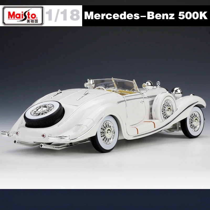 【海外】メルセデス 500K シルバー 200-087 ミニ 1:18 1936 Mercedes-Benz Maisto 1/18 メルセデス 500K 1936 シルバー