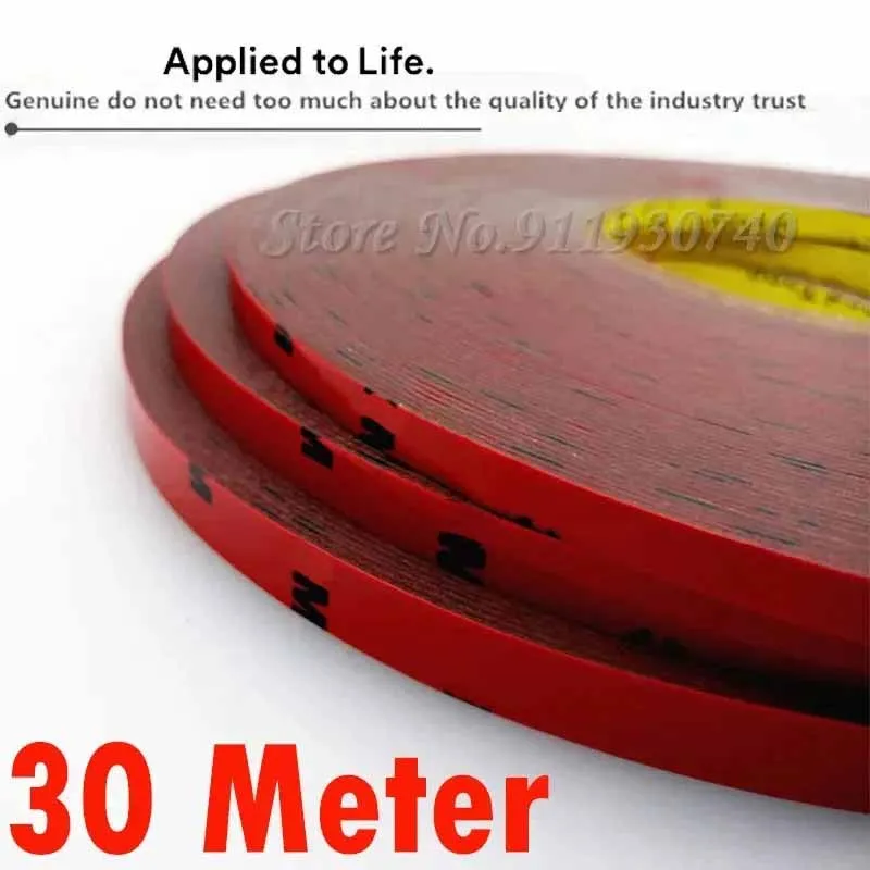 Сверхпрочная Двусторонняя лента, 30 м, фотопленка, водонепроницаемая, наружная, сверхпрочная, самоклеящаяся лента из пеноматериала