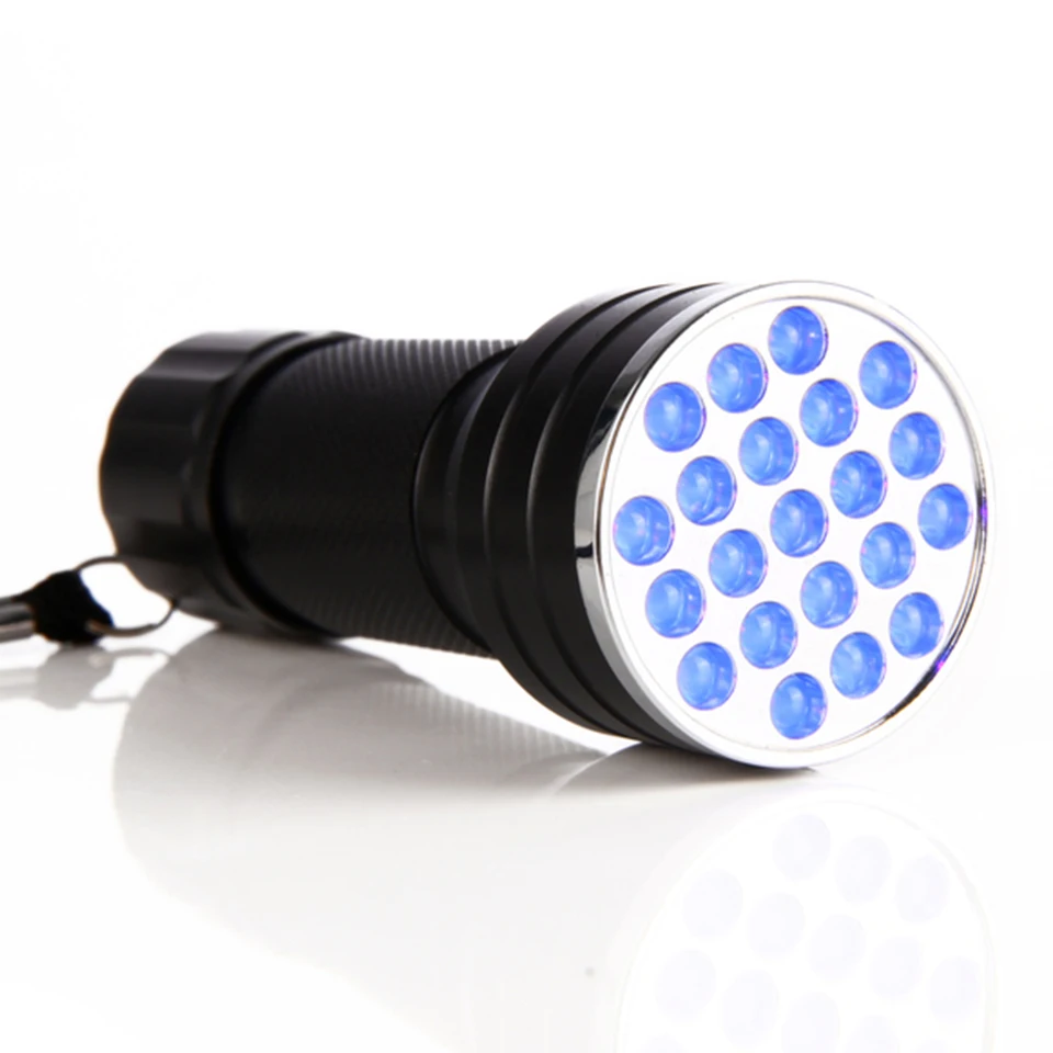 9LED UV Mini lampe de poche portable lumière violette anti-dérapant