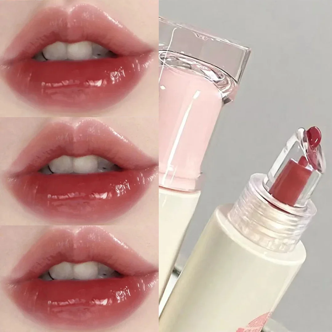 

4 Colors Mirror Lip Glaze Watery Lipgloss Waterproof Lasting Transparent Jelly Lip Plumper Liquid Lipstick Womom Makeup Cosmetic