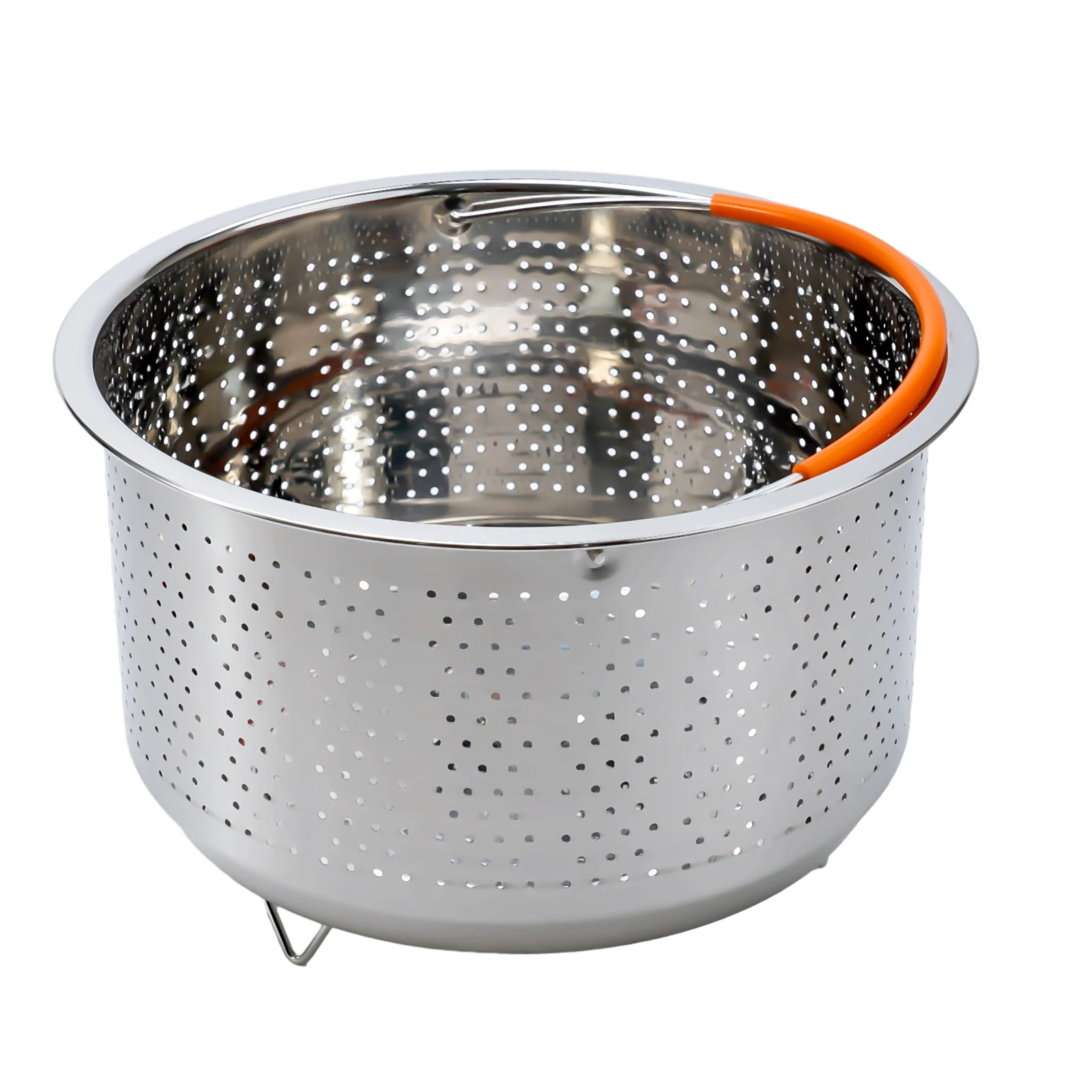 

Steam Basket for Pressure Cooker, Stainless Steel Steamer Insert, Efficient Drainage, Silicone Handle, Healthy Cooking