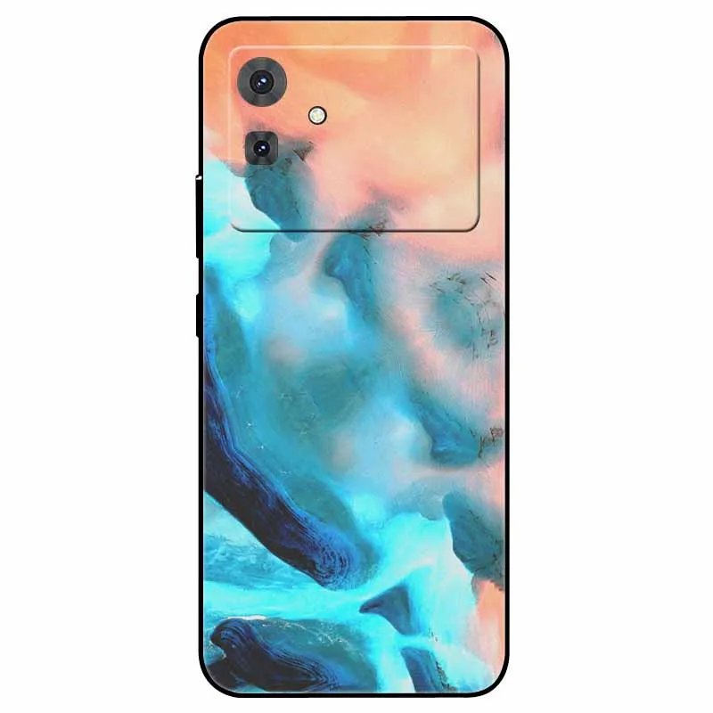 Floral Marble Silicone TPU Soft Phone Case with Cool Print Design